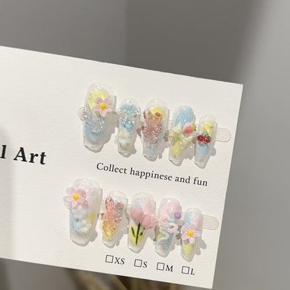 Thematische Floral Press-On Nagelkunst Kollektion