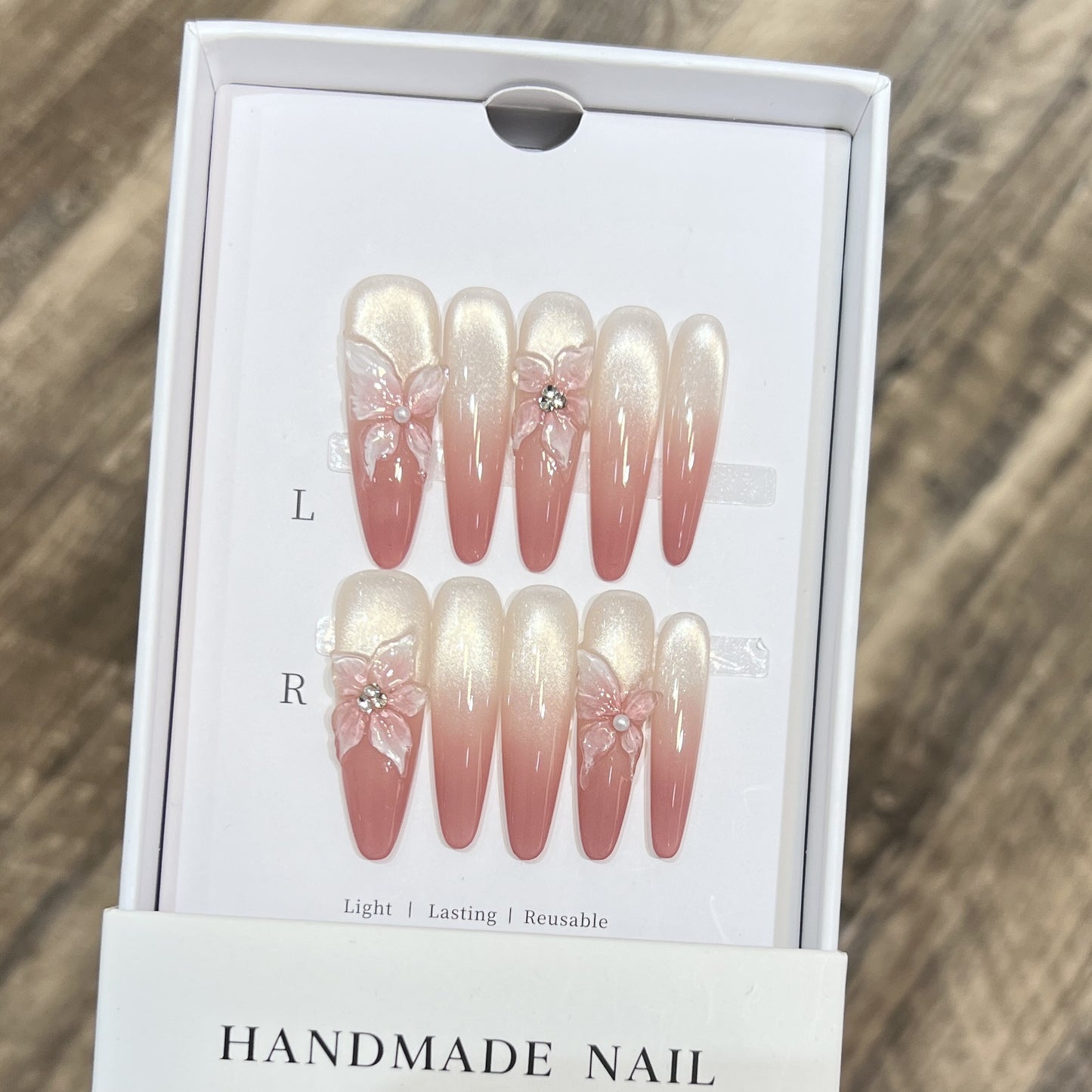 Floral Art Stiletto Press-On Nagelset Brehn