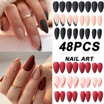 Elegantes French Tip Press-On Nail Set Brehn
