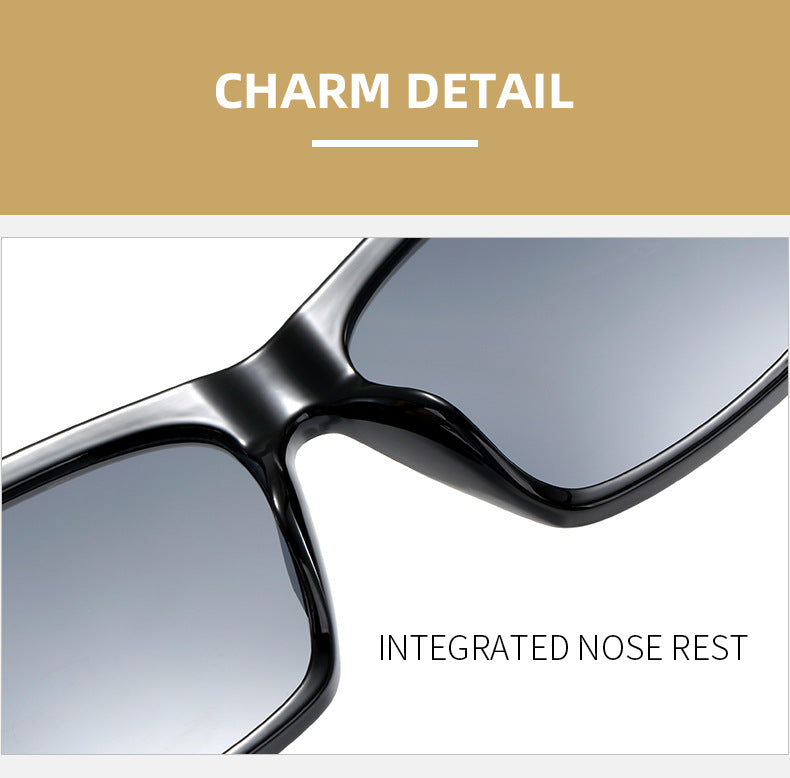 Damen trendige oversized Sonnenbrille mit innovativem transparentem Rahmen Brehn