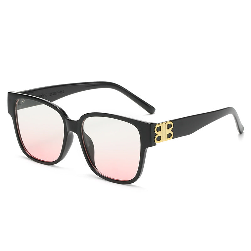 Damen modische quadratische Sonnenbrille mit elegantem Logo Brehn