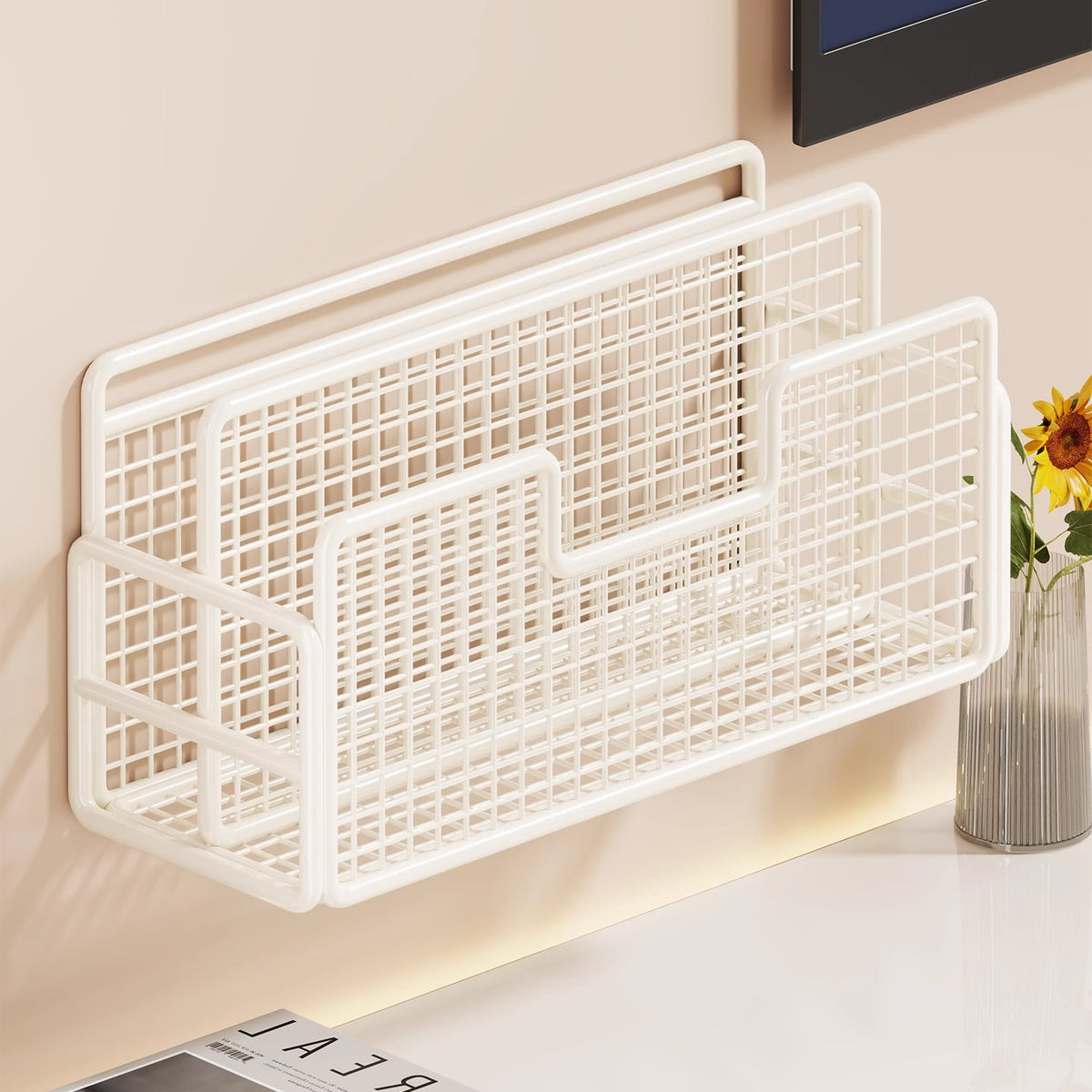 Wandmontierter belüfteter Router und Fernlagerkorb