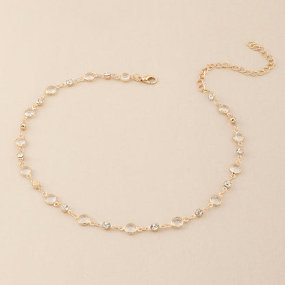 Elegante Kristallbesetzte Fußkette Brehn