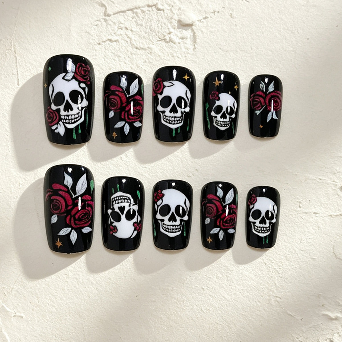 Gothic Skull Nagelkunst Set Brehn