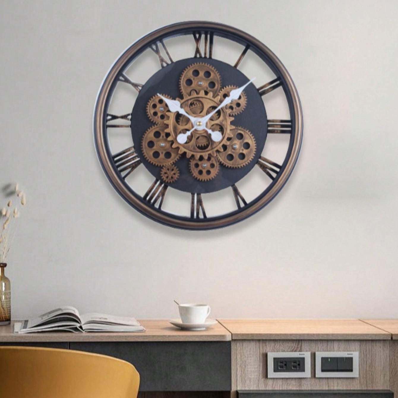 Wanduhr Im Industriellen Steampunk Design Brehn