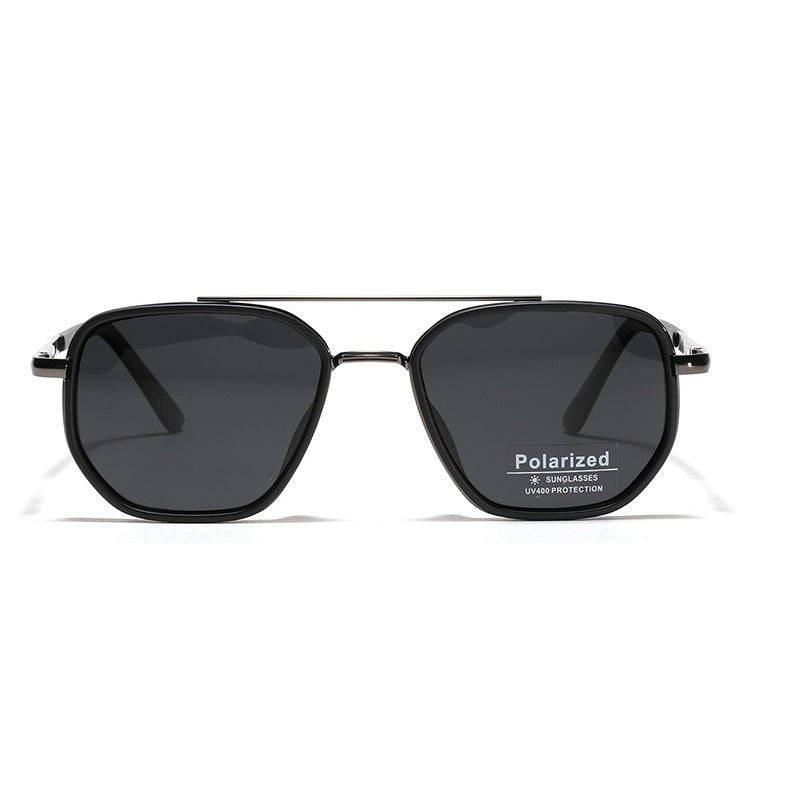 Damen Quadratische Sonnenbrille mit polarisierten Gläsern und elegantem Metallrahmen Brehn