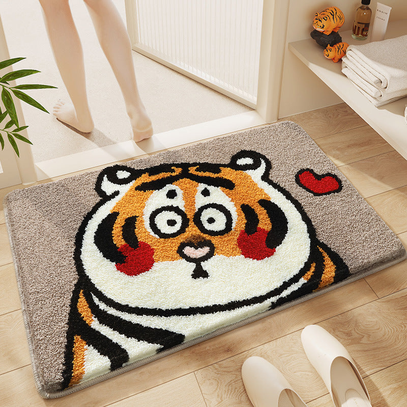 Verspielt Cartoon Tiger Badteppich Brehn