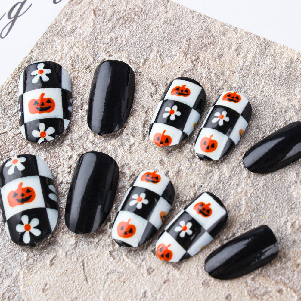 Festliches Halloween-Themen Press-On Nagelkunst Set Brehn