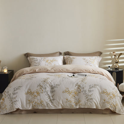 Ombre gestreiftes Baumwollsatin Bettbezug-Set