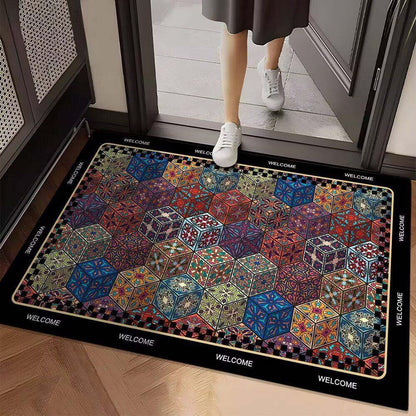 Lebendige geometrische Design-Eingangsmatte