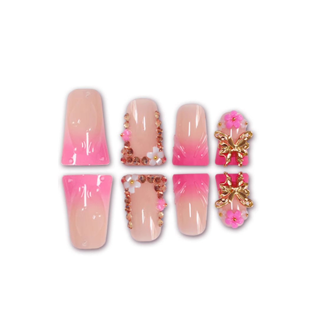 Künstlerische 3D Blumen Nagelverstärkungen Brehn