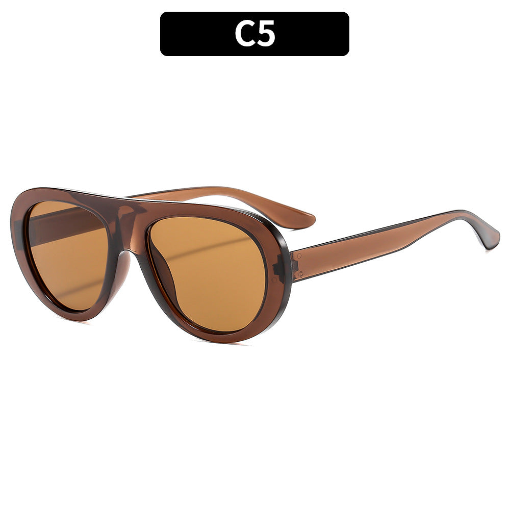 Eleganter Look Stilvolle Retro-inspirierte Schild Sonnenbrille