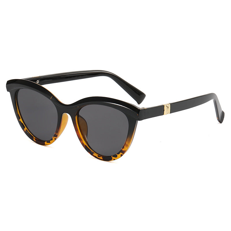 Damen elegante Cat-Eye Sonnenbrille mit stilvollem Metallrahmen Brehn