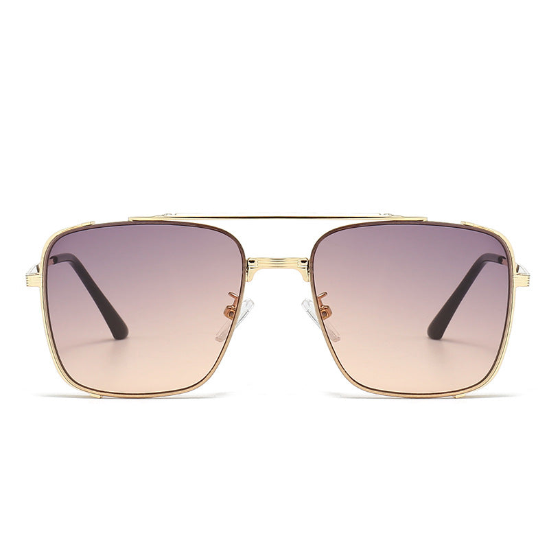 Damen modische quadratische Sonnenbrille mit elegantem Metallrahmen Brehn