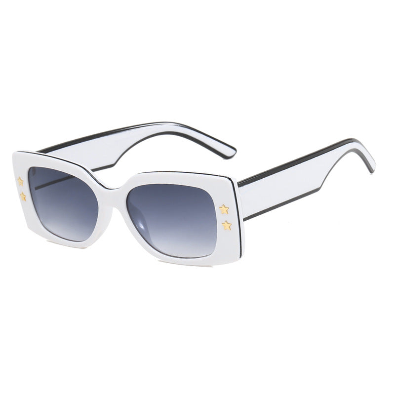 Damen extravagante quadratische Sonnenbrille mit stylishen Details Brehn