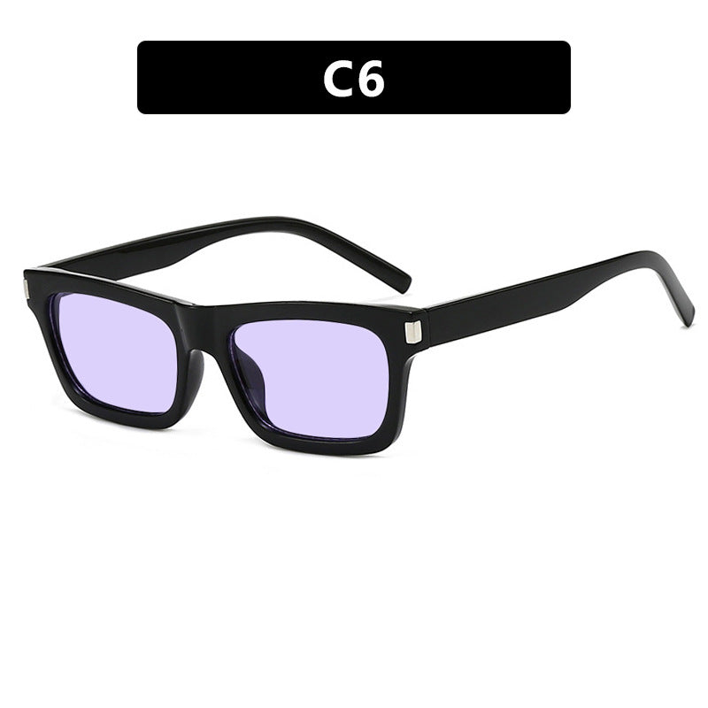 Damen quadratische Sonnenbrille mit transparenten Gläsern und stilvollem Design Brehn