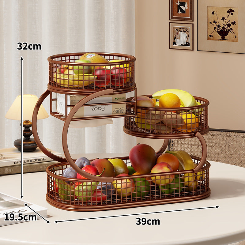 Drei-Tier Metallgitter Theken Obst- & Gemüse-Displaystand