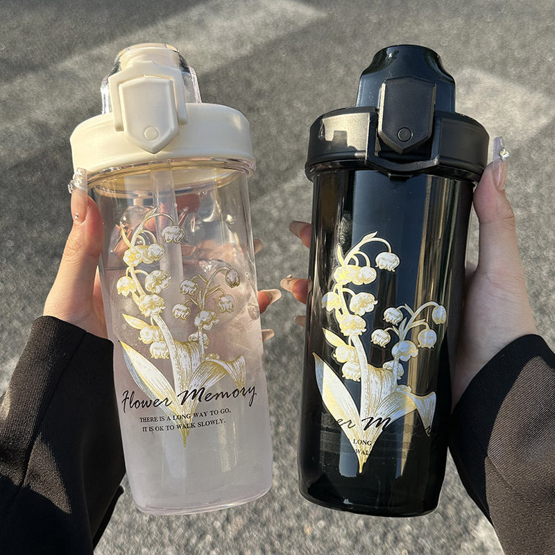 Damen Isolier-Trinkflasche mit elegantem Blumendesign Brehn