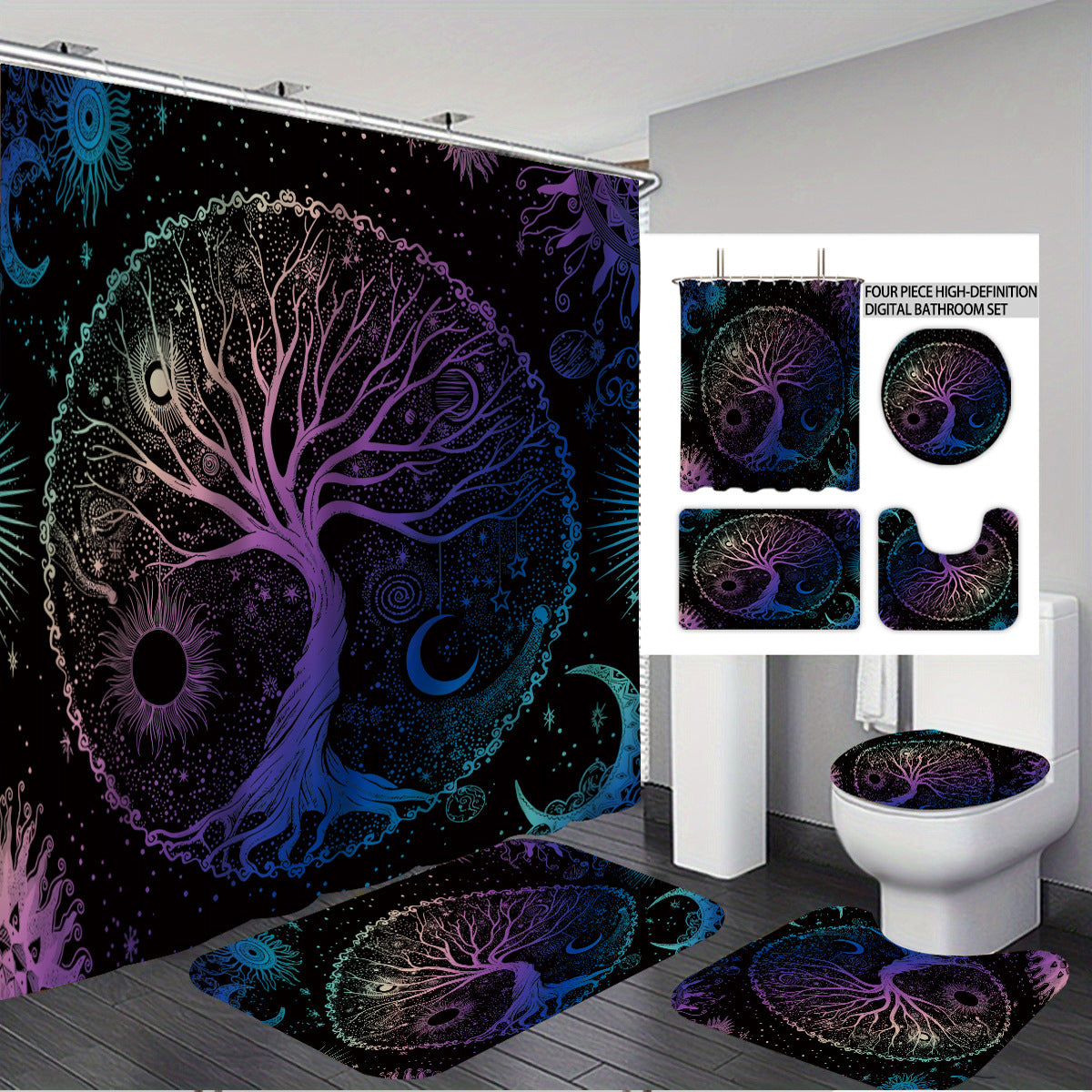 Künstlerisches Baumdesign Badezimmer Set Brehn