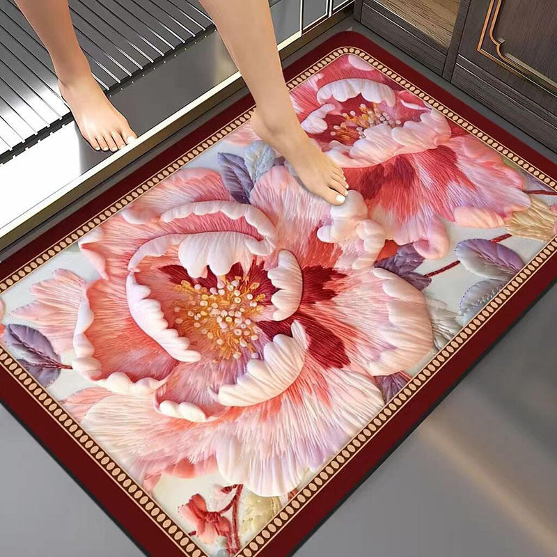 Künstlerische Florale Badmatte Brehn