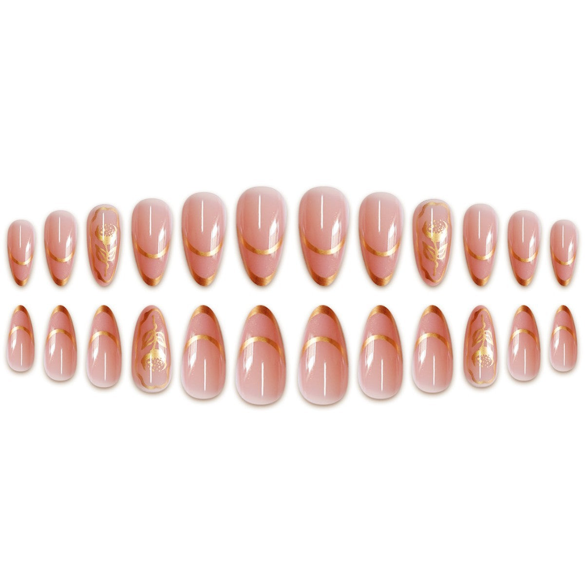 Elegantes Floral Press-On-Nagelset Brehn 1787913793