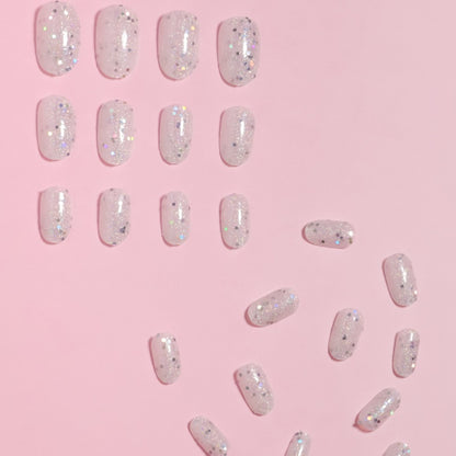Glitzernde Press-On Nagelset Brehn