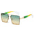 Damen quadratische Sonnenbrille mit elegantem Metallrahmen Brehn