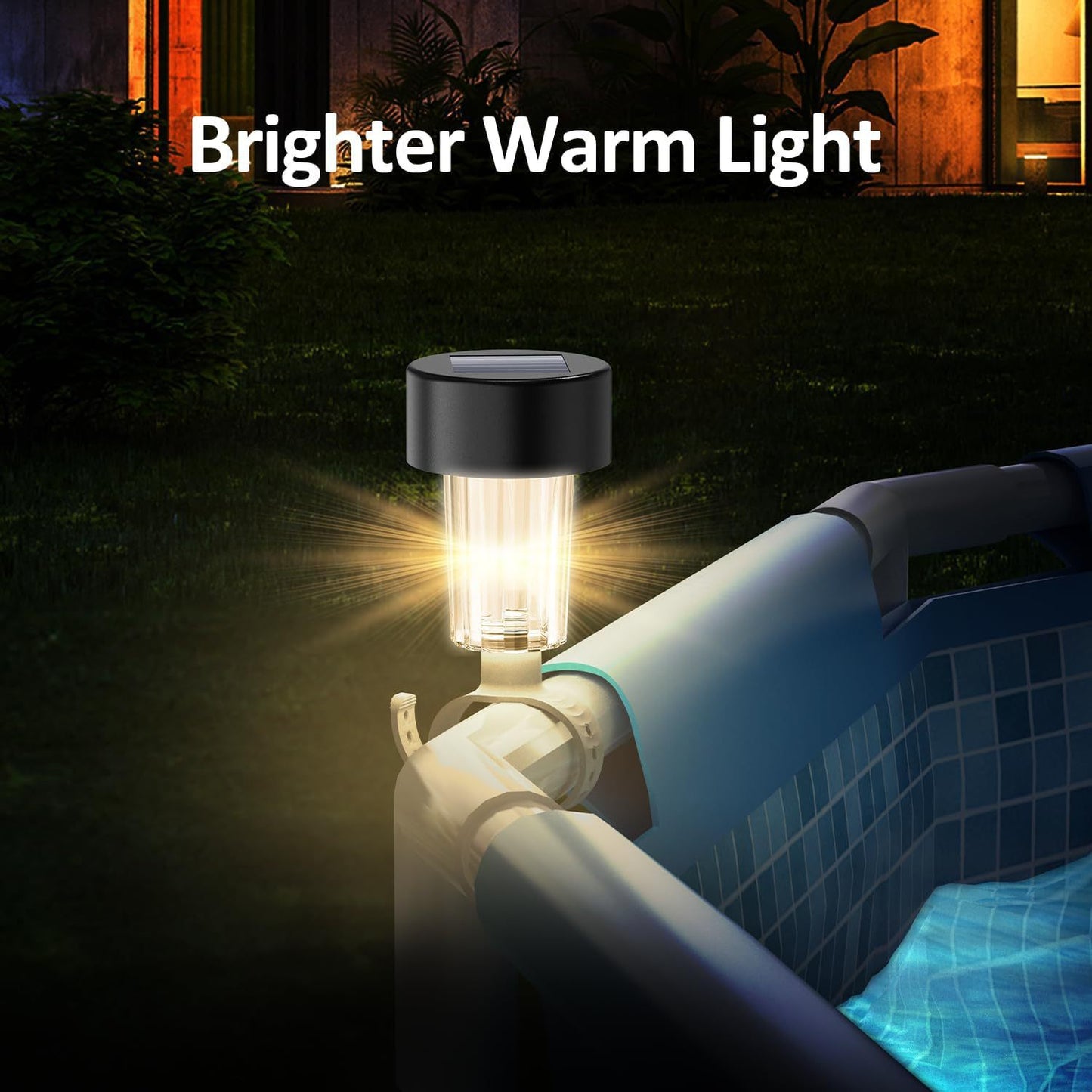 Solarbetriebene LED Clip-On oberirdische Poolrandlichter mit wasserdichten langlebigen Montagesockeln