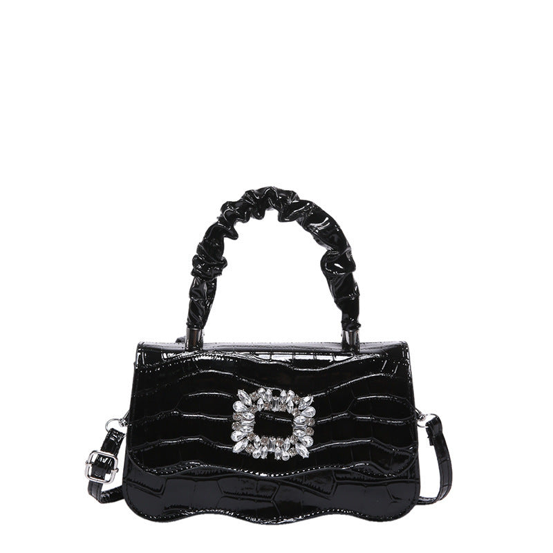 Glamouröse Krokodiltextur Abendhandtasche Brehn