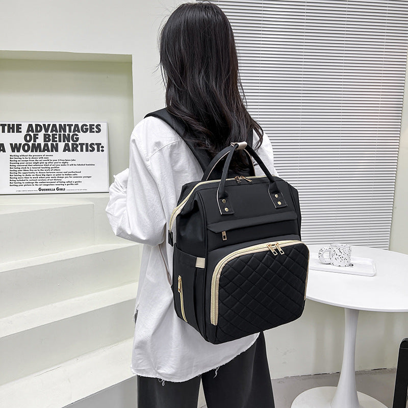 Multi-Funktionaler Gep quilteter Reise-Rucksack Brehn