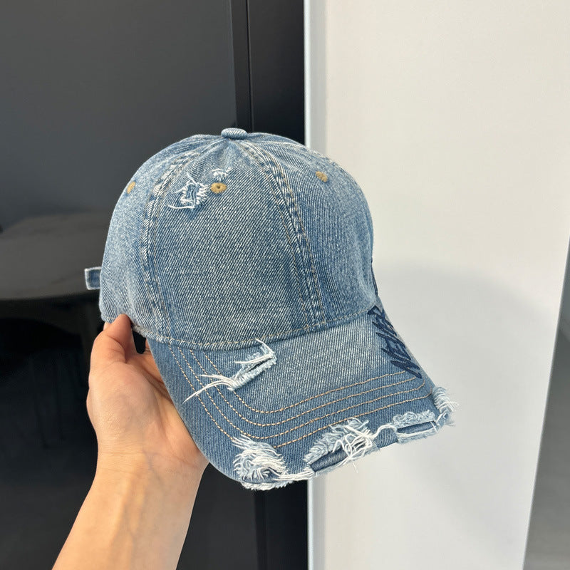 Damen Distressed Denim Baseballcap Brehn 1784083869