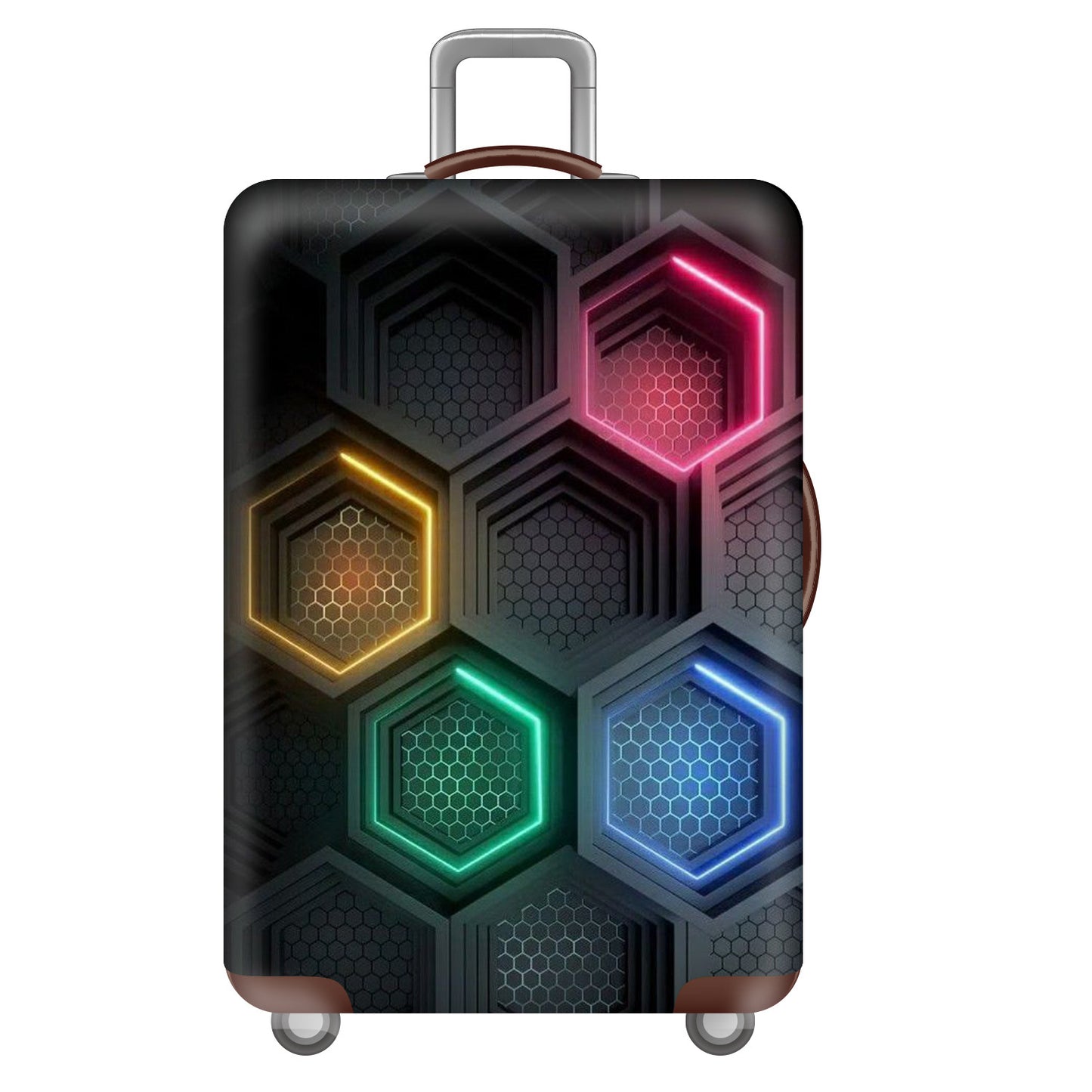 Unisex nan robuster Hartschalen-Trolley mit Polycarbonat-Außenschale und Autoemblem-Motiv Brehn