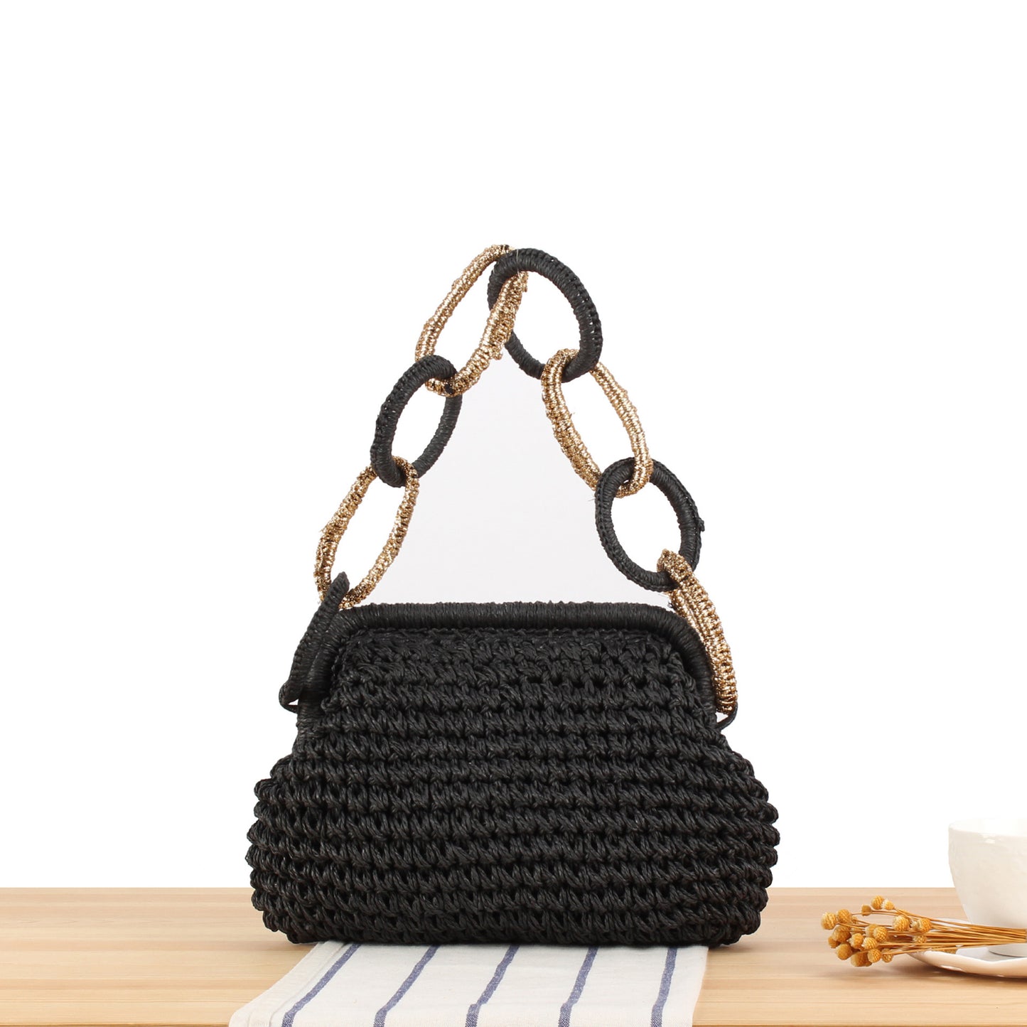 Handtasche mit Einzigartigem Kettengriff Brehn