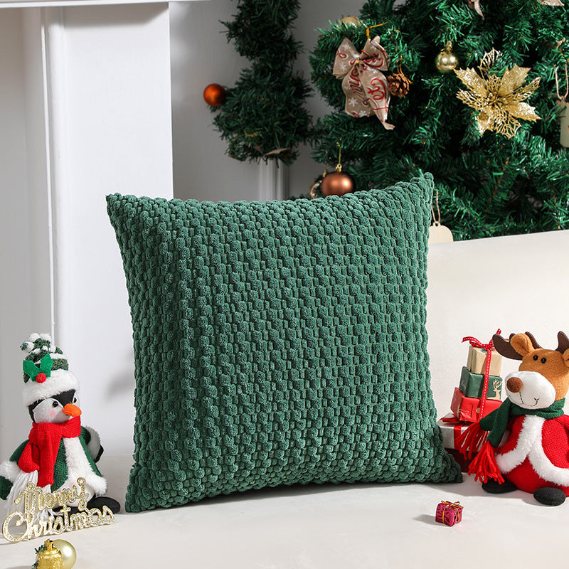 Strukturierter gestrickter Dekorationskissen