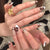 Elegantes florales Design Druck-On-Nagelkunst-Set Brehn