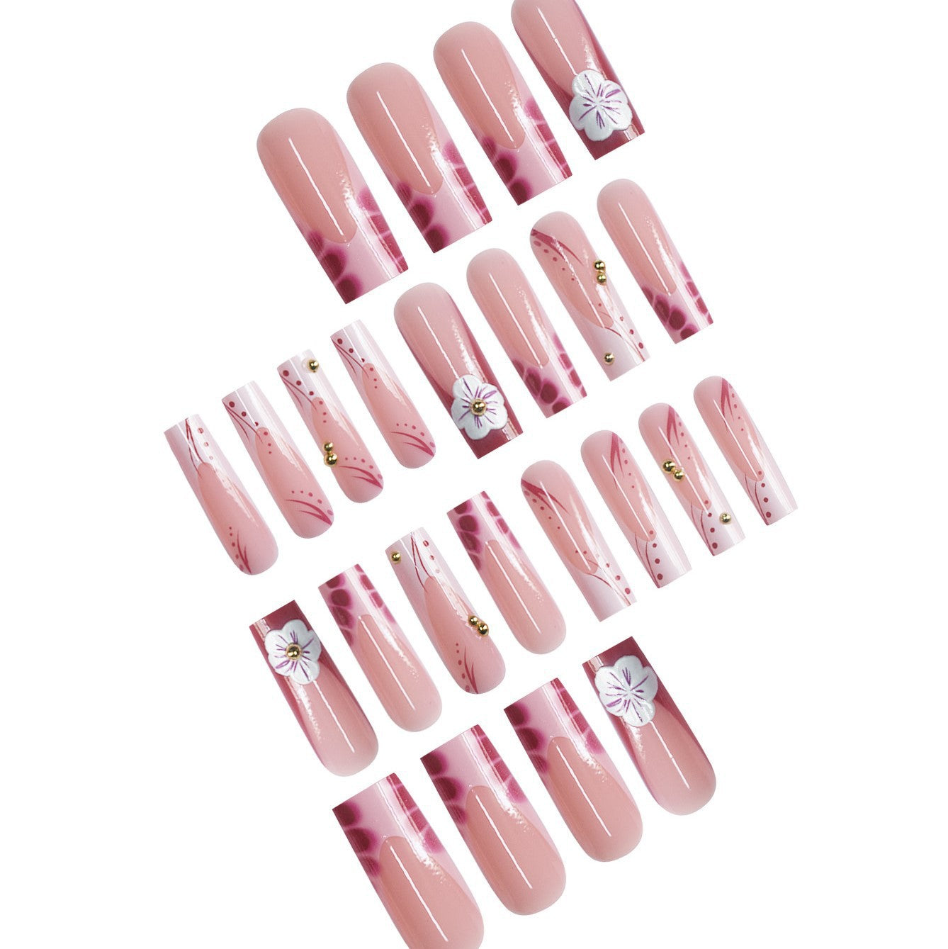 Premium Floral Nail Art Extensions Brehn