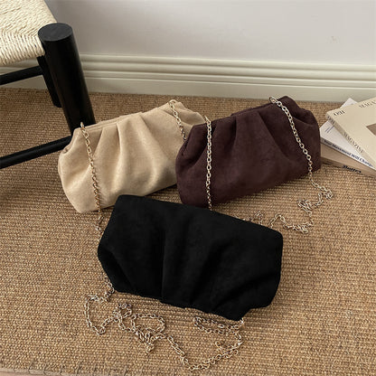 Elegante Wildleder Mini Schultertasche