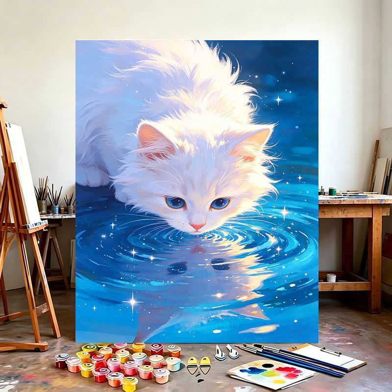 Mystische Katzen-Themen-Leinwandkunst Brehn