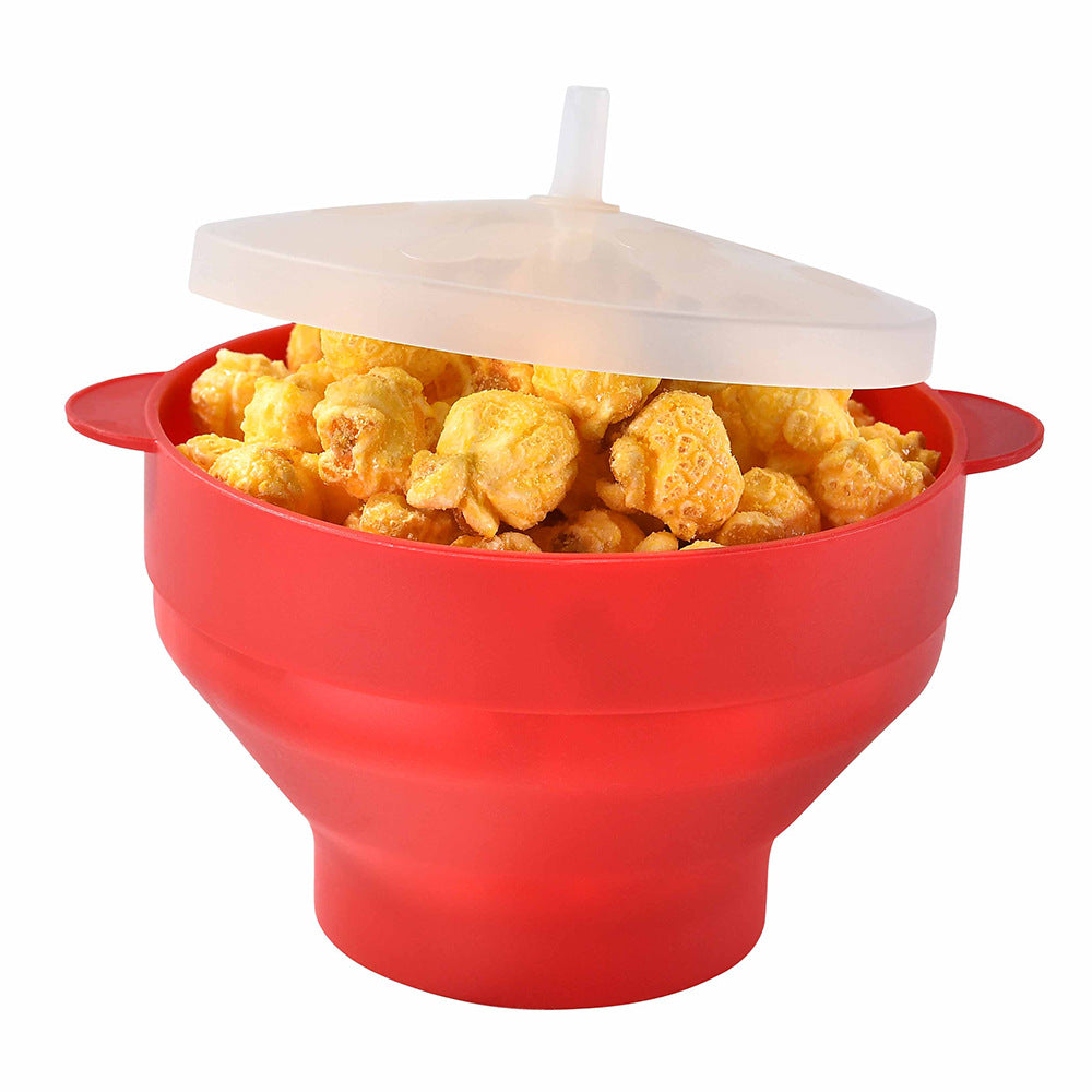 Silikon Popcornbehälter mit Deckel Brehn