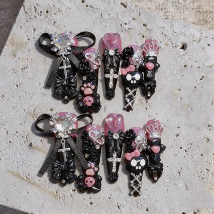 Gothic-Themen 3D dekorative Nagelkunst Set