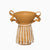 Dekorative handgefertigte Vase mit textiler Kante