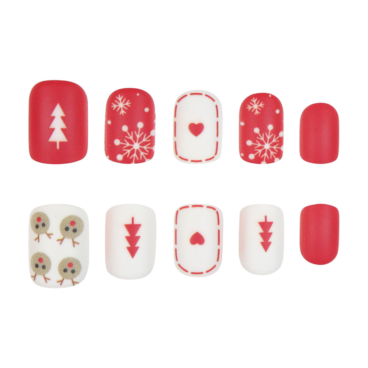 Festliches, urlaubsテーマ Press-On Nagelkunstset Brehn
