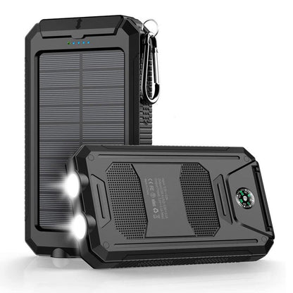 Solarbetriebene Powerbank mit Integrierten LED-Lichtern und Kompass Brehn