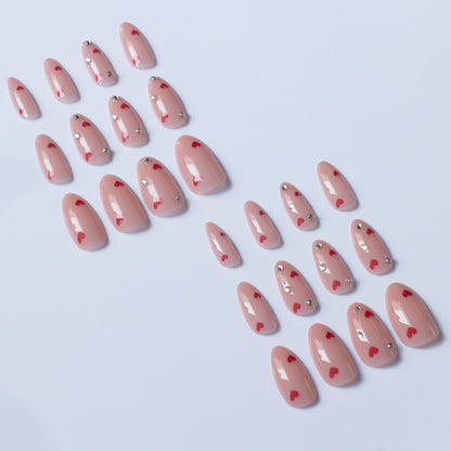 Liebe-Themen Acryl Nagel Kunst Design