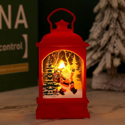 Nostalgische Weihnachtslaterne mit Santa-Motiv Brehn