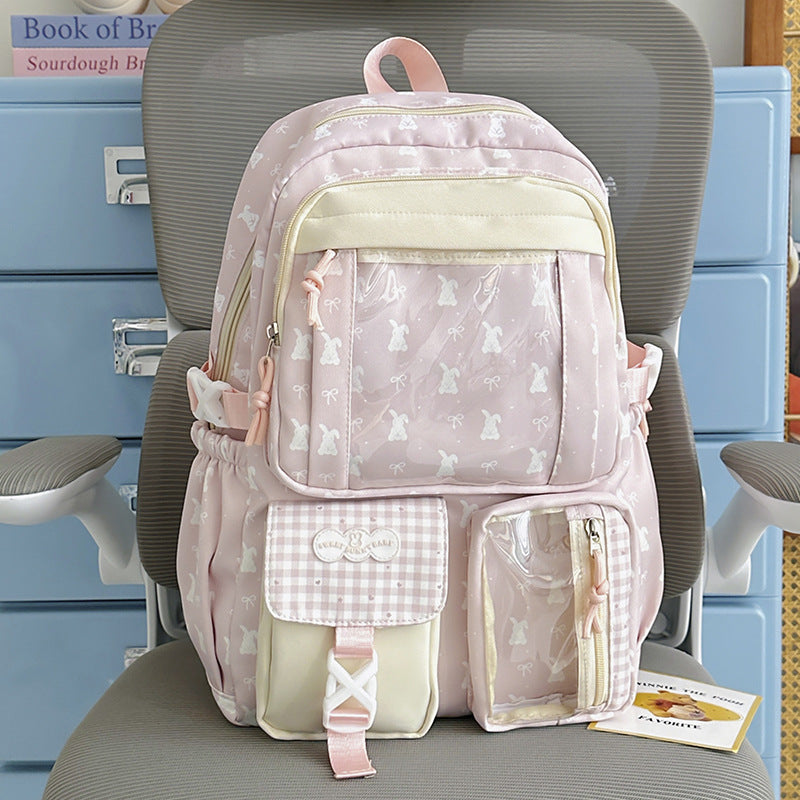 Verspielter Hasen-Themen-Rucksack