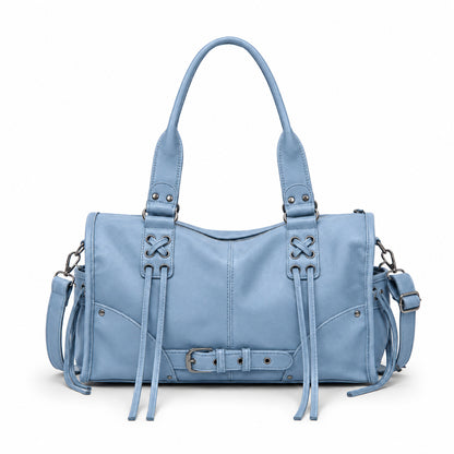 Elegante strukturierte Lederhandtasche