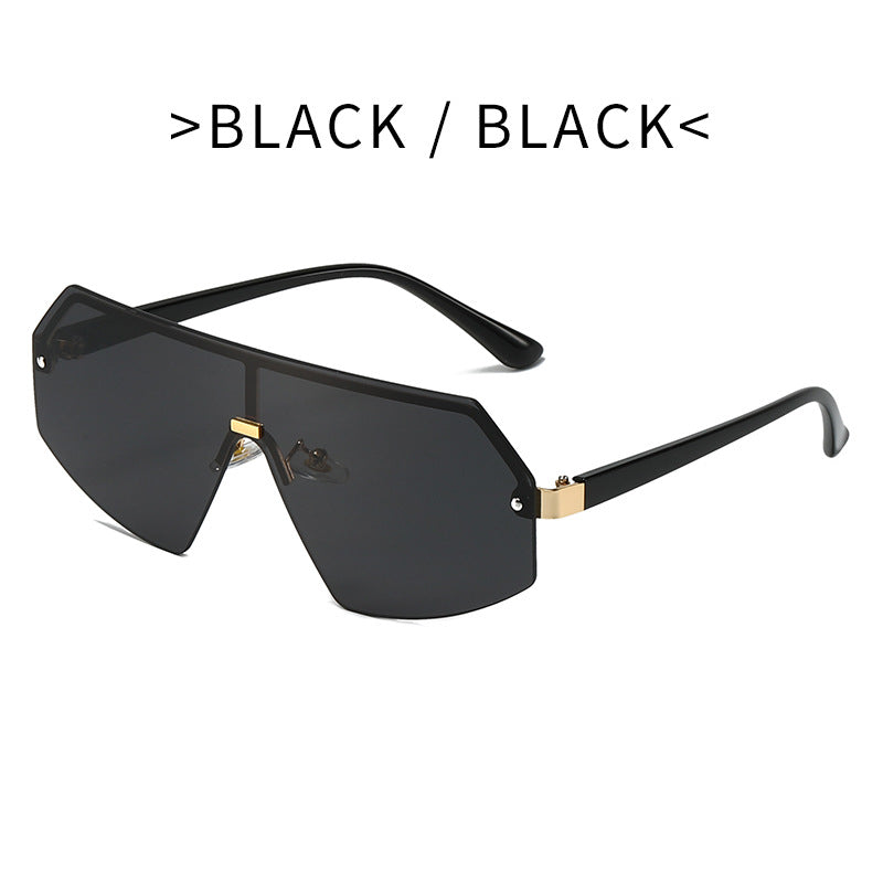 Damen futuristische Oversized-Sonnenbrille mit innovativem Rahmen Brehn