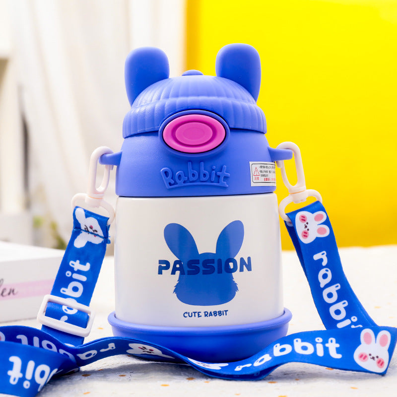 Damen Isolierte Trinkflasche mit niedlichem Hasen-Design Brehn