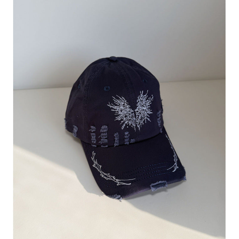 Damen Distressed Graphic Snapback Cap Brehn